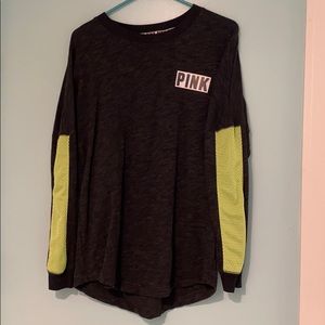 Heather Black PINK Top